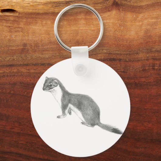 Weasel-ronde sleutelhanger (Voorkant)