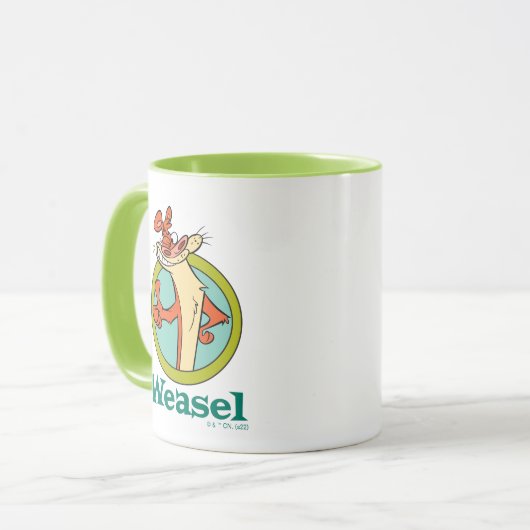 Weasel Thumbs Up Character Graphic Mok (Voorkant links)