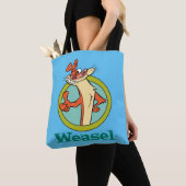 Weasel Thumbs Up Character Graphic Tote Bag (Dichtbij)
