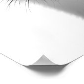 Weasel Woodland Modern Portret zwart wit Poster (Hoek)