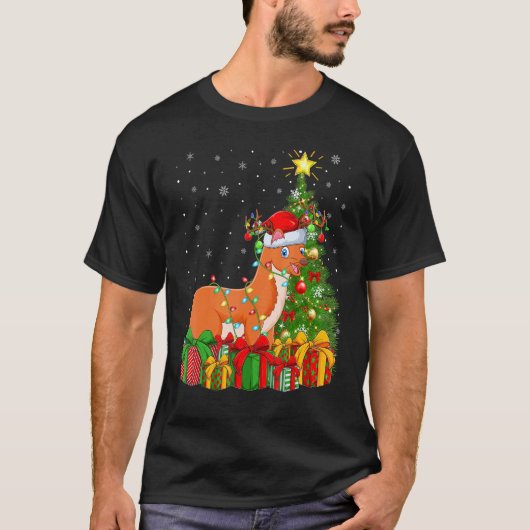 Weasel Xmas Holiday Santa Weasel Christmas Tree T-shirt (Voorkant)