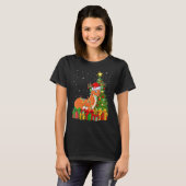 Weasel   Xmas Holiday Santa Weasel Christmas Tree T-shirt (Voorkant volledig)