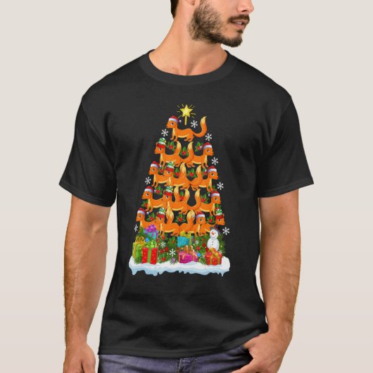 Weasel   Xmas Holiday   Weasel Christmas Tree T-shirt (Voorkant)