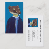 Weaselkunst voor zakenmannen! In pakken. Visitekaartje (Voorkant / Achterkant)