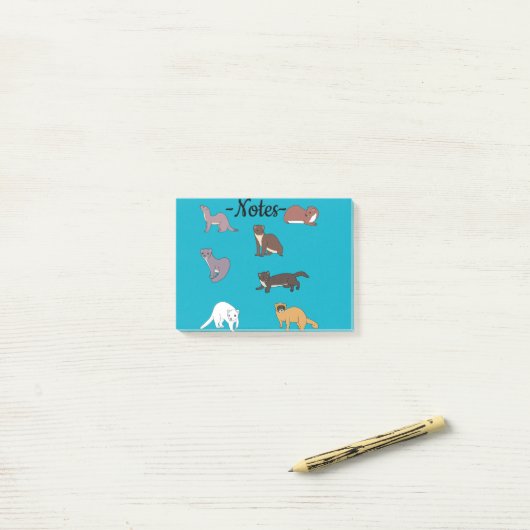 Weasels post-it® notes (Op bureau)