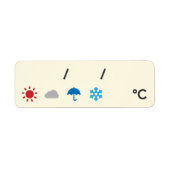 Weather and Date Labels 天気＆日付シール ラベル (Voorkant)