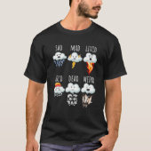 Weather Clouds Differences Report Weather Forecast T-shirt (Voorkant)