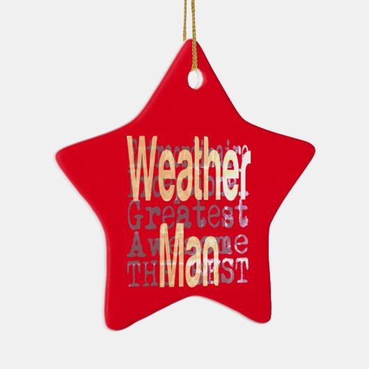 Weather Man Extraordinaire Keramisch Ornament (Rechts)