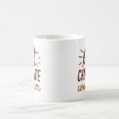 Weather met warme chocolade koffiemok (Center)