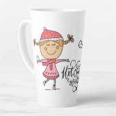 Weather met warme chocolade latte mok (Linkerhoek)