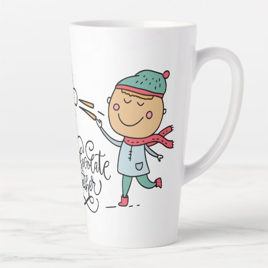 Weather met warme chocolade latte mok (Rechts)