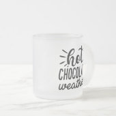 Weather met warme chocolade matglas koffiemok (Voorkant rechts)