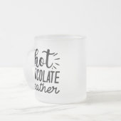 Weather met warme chocolade matglas koffiemok (Voorkant links)