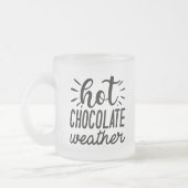 Weather met warme chocolade matglas koffiemok (Links)
