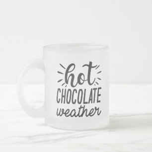 Weather met warme chocolade matglas koffiemok