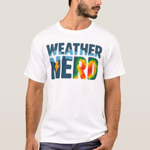 Weather Nerd Meteorologische radar en bliksem T-shirt
