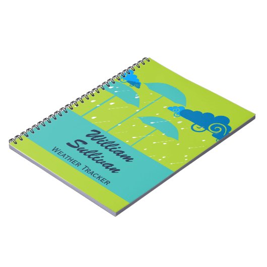 Weather Tracker Green Blue Notitieboek (Linkerzijde)
