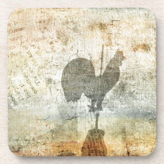 Weather Vane Rooster Bier Onderzetter (Voorkant)