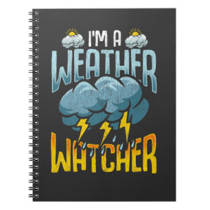 Weather Watcher Humor Funny Meteorology Profession Notitieboek