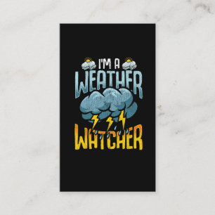 Weather Watcher Humor Funny Meteorology Profession Visitekaartje
