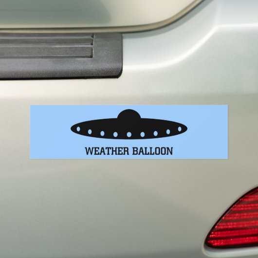 Weatherballon UFO Bumpersticker (Op auto)