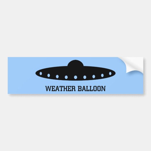 Weatherballon UFO Bumpersticker (Voorkant)