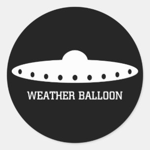 Weatherballon UFO Ronde Sticker