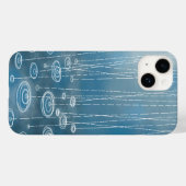 Weatherblauw Case-Mate iPhone Case (Achterkant (horizontaal))