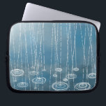 Weatherblauw Laptop Sleeve<br><div class="desc">Een abstract schilderij van regen,  stormen en wild weer in blauw. Originele kunst van Nic Squirrell.</div>