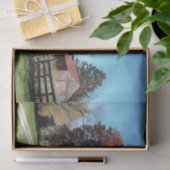 Weatherde rode zweren met talggrassen en hek tissuepapier (Geschenk)