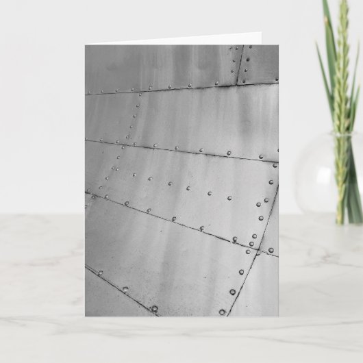 Weathered Aluminium Vliegtuig Skin Kaart (Voorkant)