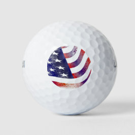 Weathered American Flag Patriotic Golfballen