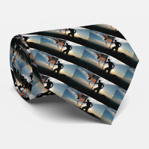 Weathered American Flag Patriotic Stropdas