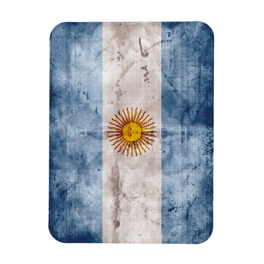 Weathered Argentina Flag Magneet (Verticaal)