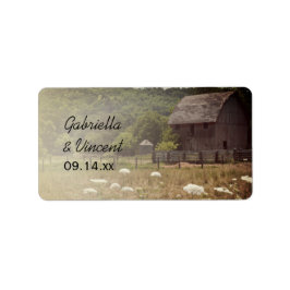 Weathered Barn Country Wedding Favor Tags Etiket