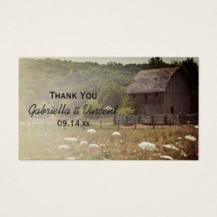 Weathered Barn Country Wedding Favor Tags Visitekaartjes