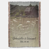 Weathered Barn Country Wedding Keepslag Deken (Voorkant Verticaal)