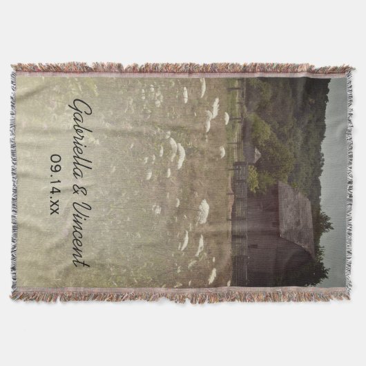 Weathered Barn Country Wedding Keepslag Deken (Voorkant)