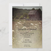 Weathered Barn Country Wedding Rehearsal Dinner Kaart (Voorkant)