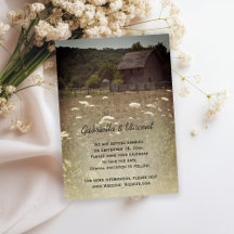 Weathered Barn Country Wedding Save the Date