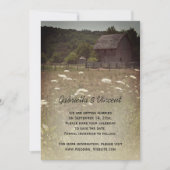Weathered Barn Country Wedding Save the Date Kaart (Voorkant)