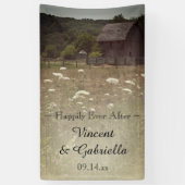 Weathered Barn Country Wedding Spandoek (Verticaal)