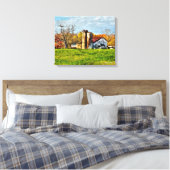 Weathered Barn in het najaar Canvas Afdruk (Insitu (Slaapkamer))