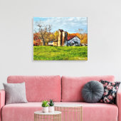 Weathered Barn in het najaar Canvas Afdruk (Insitu (Woonkamer))