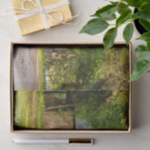 Weathered Barn met een Amerikaanse vlag Tissuepapier (Geschenk)