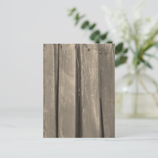 Weathered Barn Wood Briefkaart (Staand voorkant)