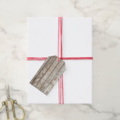 Weathered Barn Wood Cadeaulabel (Met Touw)