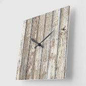 Weathered Barn Wood Vierkante Klok (Hoek)