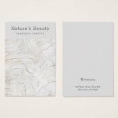 Weathered Beach Wood Earring Jewelry Display Card Visitekaartje (Voorkant /achterkant)