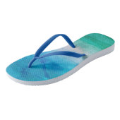 Weathered Beachy Blue Green Ocean Teenslippers (Schuin)